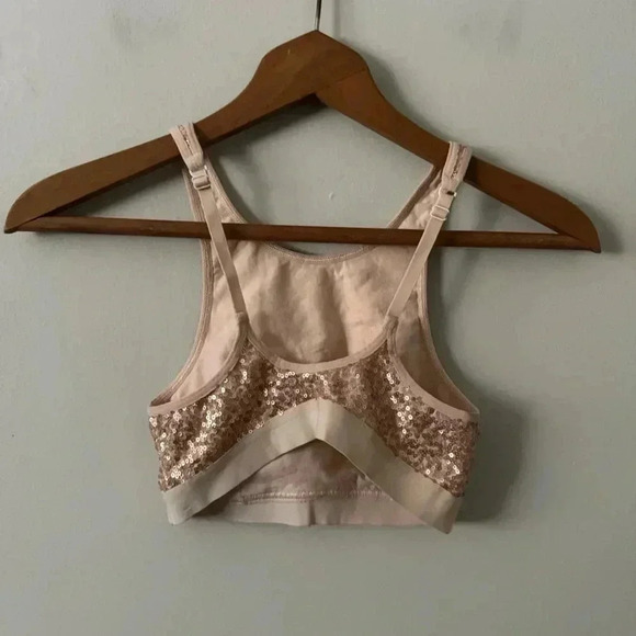 Aerie champagne gold sequins bralette xs - Picture 4 of 4